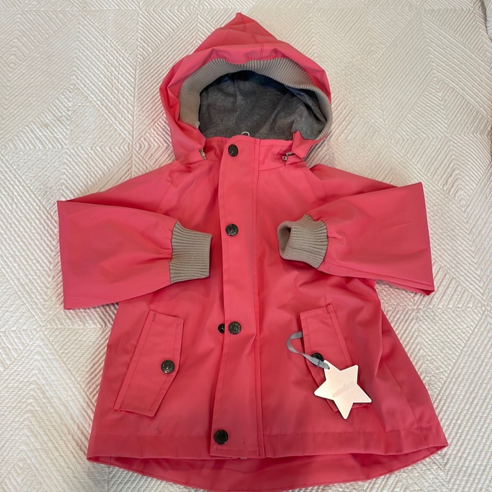 Girls pink rain jacket